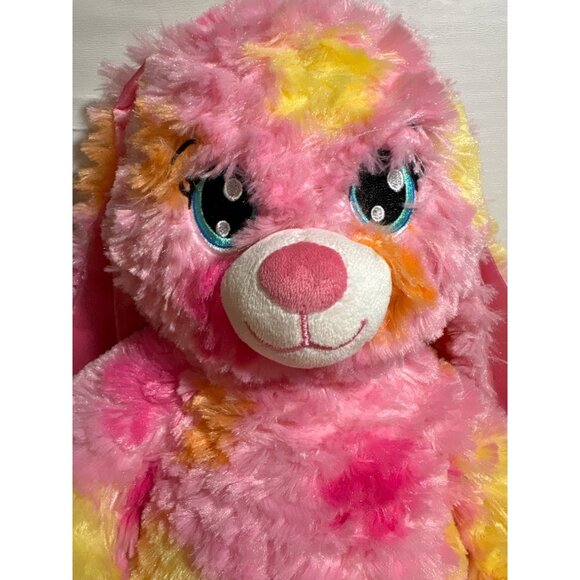 Build A Bear BAB 16” Blossom Polka Dot Pink Easter Bunny Rabbit Long Satin Ears - Picture 5 of 9